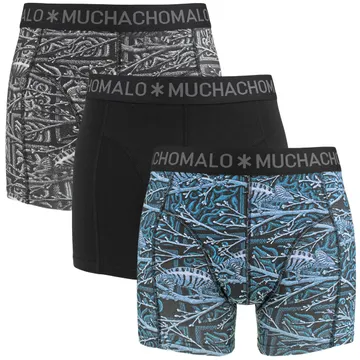 3-pack boxers chameleon zwart & blauw