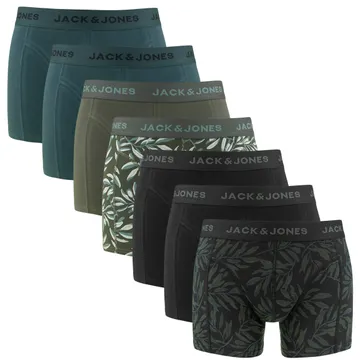 7-pack boxer trunks kien groen & zwart